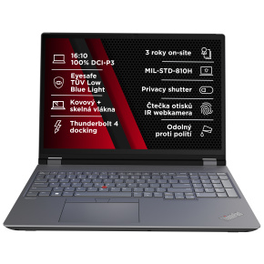 Lenovo TP P16 G2, i7-14700HX, 16.0˝ 3840x2400/Touch, RTX 3500 Ada/12GB,32GB, SSD 1TB, W11Pro, 500N, lesklý, 3y PS