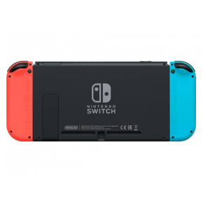 Nintendo Switch console with neon blue&red Joy-Con