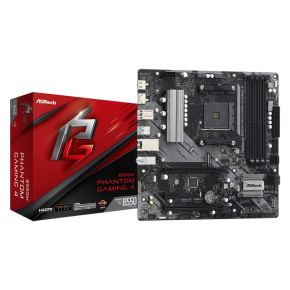 ASRock MB Sc AM4 B550M PHANTOM GAMING 4, AMD B550, 4xDDR4, 1xDP, 1xHDMI, mATX