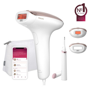 Philips Lumea IPL 7000 Series epilátor, zastřihovač HP6388, aplikace, 2 nástavce