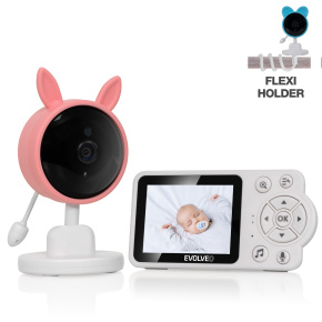 EVOLVEO Baby Monitor N3, LCD displej, IR přísvit, růžová