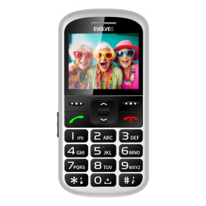 EVOLVEO EasyPhone XS, mobilní telefon pro seniory, bílá