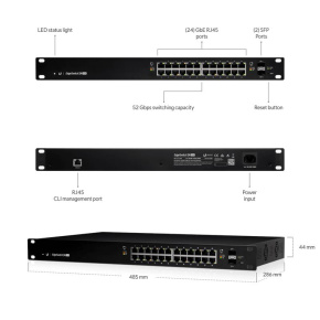 Ubiquiti EdgeSwitch 24xGb 2xSFP PoE+ ES-24-250W