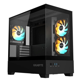 GIGABYTE C201 PANORAMIC/Midi Tower/Transpar./Čierna