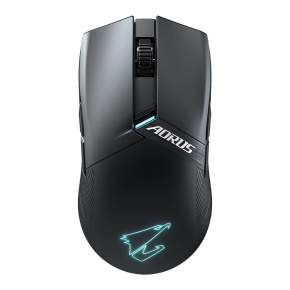GIGABYTE Herní myš Aorus M6, Bezdrátová 2.4GHz, USB-C, černá