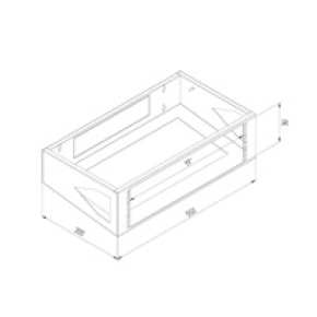 19'' nástenný rám 6U/300 RAL7035