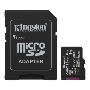 Kingston Canvas Select Plus/Micro SDXC/1TB/UHS-I U3 / Class 10/+ Adaptér