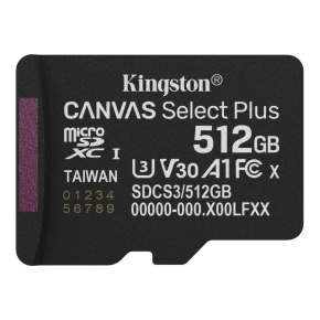 Kingston Canvas Select Plus/Micro SDXC/512GB/UHS-I U3 / Class 10