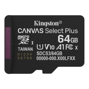 Kingston Canvas Select Plus / Micro SDXC / 64GB / UHS-I U1 / Class 10
