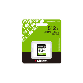 Kingston SDXC karta 512GB Canvas Select Plus, U1, V10, A1