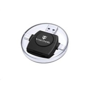 VIKING ČÍTAČKA PAMÄŤOVÝCH KARIET V4 USB3.0 4V1 čierna