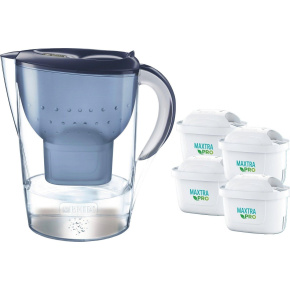 Brita Marella XL filtrační konvice, modrá + 4 filtrační patrony