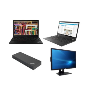 Notebook Lenovo ThinkPad T590 + Docking station Lenovo ThinkPad Thunderbolt 3 Workstation Dock Gen 2 40AN + Monitor HP Z24i 24" - Repas