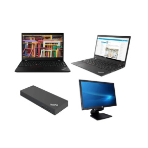 Notebook Lenovo ThinkPad T590 + Docking station Lenovo ThinkPad Thunderbolt 3 Workstation Dock Gen 2 40AN + Monitor HP Compaq LA2306x 23" - Repas