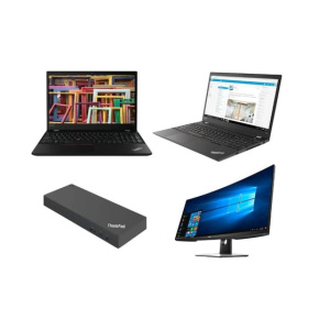 Notebook Lenovo ThinkPad T590 + Docking station Lenovo ThinkPad Thunderbolt 3 Workstation Dock Gen 2 40AN + Monitor Dell 34" UltraSharp P3418HW Curved Ultrawide - Repas