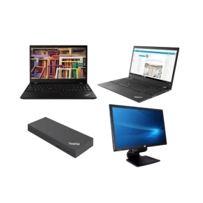 Notebook Lenovo ThinkPad T590 + Docking station Lenovo ThinkPad Thunderbolt 3 Workstation Dock Gen 2 40AN + Monitor HP Compaq LA2306x 23" - Repas