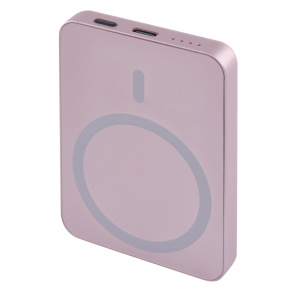 EMOS POWERBANKA WI 522, bezdrôtové nabíjanie 20W, 5.000mAh, LOSOSOVÁ, 1xUSB-C