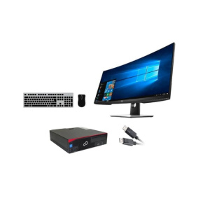 PC zostava Fujitsu Esprimo D556 SFF + 34" UltraSharp P3418HW Curved Ultrawide Monitor - Repas