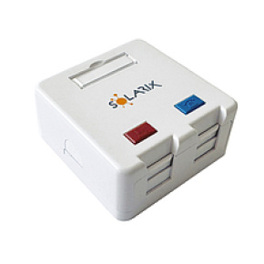 Zásuvka modulárna Solarix pre 2 keystony na omietku biela SXMO-2-0-WH