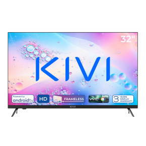 KIVI TV 32H760QB, 32" (81cm), HD LED TV, AndroidTV 11, Black, 1366x768, 60 Hz,2x8W, 33 kWh/1000h ,HDMI ports 2