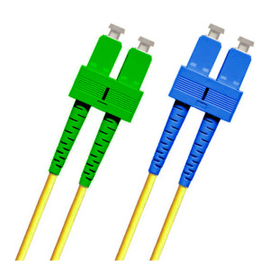 Optický patchkábel duplex SC/APC-SC 9/125um SM 1m, OS2, G657A