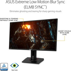 ASUS TUF Gaming VG27AQ 27" IPS 2560x1440 WQHD HDR 165Hz 100mil:1 1ms 350cd 2xHDMI DP repro čierny