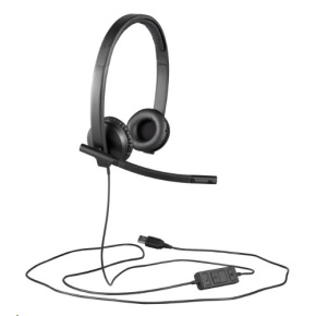 Logitech® H570e USB Headset Stereo (UC version) - BLACK - USB-A