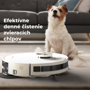AENO Robotický vysavač RC6S, 2v1 mokré a suché cistenie,180 min,rotovacie mopy,LIDAR, AENO App,HEPA,základna, biely