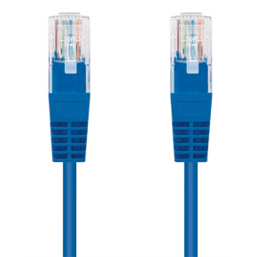 Kábel C-TECH patchcord Cat5e, UTP, modrý, 0,5m