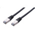 Kabel C-TECH patchcord Cat5e, FTP, černý, 0,25m