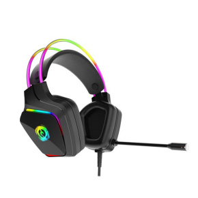 Canyon GH-9A, Darkless herný headset, USB / 2x 3.5mm jack, 2m kábel, multicolor RGB podsvietenie, čierny Canyon GH-9A, Darkless herný headset, USB / 2x 3.5mm jack, 2m kábel, multicolor RGB podsvietenie, čierny