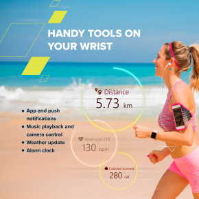 Canyon SW-54, Easy, smart hodinky, štíhle, BT s app Canyon Life, IP touchscreen 1.7´´, IP68, 14 športov, biele