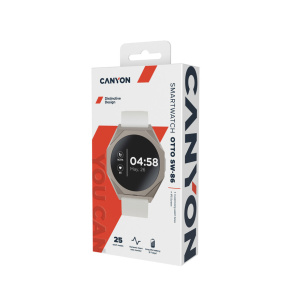 Canyon SW-86, Otto, smart hodinky, BT, fareb. LCD displej 1.3´´, vodotes. IP68, 25 športov, biele