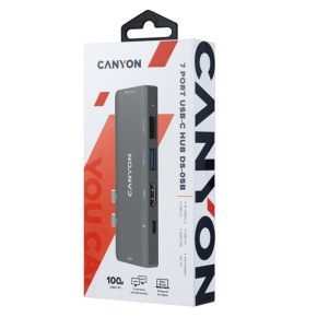 Canyon DS-5, 7v1 hub pre MacBook, USB-C Power delivery, 1xUSB 3.0, 1xUSB 2.0, 2xHDMI, TF a SD reader Canyon DS-5, 7v1 hub pre MacBook, USB-C Power delivery, 1xUSB 3.0, 1xUSB 2.0, 2xHDMI, TF a SD reader