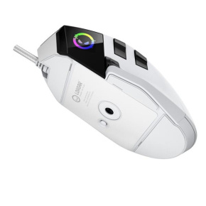 Lorgar MSP80, profi herná myš, 8 progr. tlač., senzor Pixart PAW3395, 26.000 DPI, režim podsv. RGB, biela