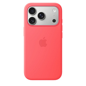 iPhone 17 Pro Silicone Case with MS – Bright Guava iPhone 17 Pro Silicone Case with MS – Bright Guava