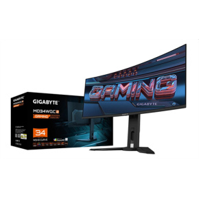 GIGABYTE LCD MO34WQC2 GAMING Monitor 34" WQHD 3440x1440, OLED 1800R, 240Hz, 2xHDMI, DP, USB-C PD, USB HUB, Speakers
