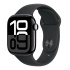 Apple Watch Series 10 GPS + Cellular 46mm Jet Black Aluminium Case with Black Sport Band - M/L