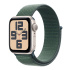 Apple Watch SE GPS 44mm Starlight Aluminium Case with Lake Green Sport Loop