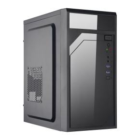 EUROCASE skříň ML M6-590B, Mini Tower, 1xUSB-C, 2x USB 3.0, 2x audio, černá
