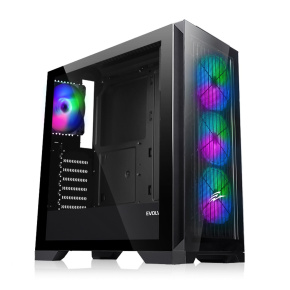 EVOLVEO Ptero Q2G, ATX, 4x ARGB, čelný+bočný