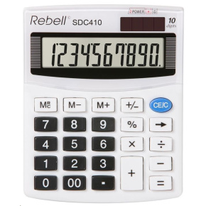 REBELL kalkulačka -SDC410 - bílá