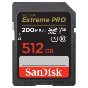SanDisk Extreme PRO/SDXC/512GB/200MBps/UHS-I U3 / Class 10
