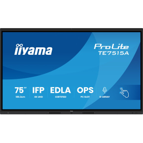 75'' iiyama TE7515A-B1AG: IPS, 4K, EDLÁ, NFC