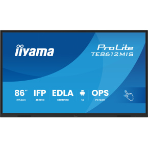 86'' iiyama TE8612MIS-B4AG: IPS, 4K, 40P, USB-C, EDLÁ