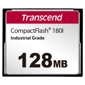 TRANSCEND CompactFlash Card CF180I, 128MB, SLC mode WD-15, Wide Temp.