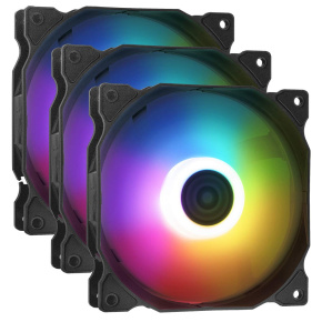 Adata XPG Vento 120mm fan ARGB čierny PWM 3 pack