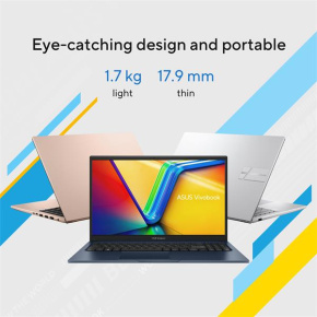 ASUS Vivobook 15 X1504VA-BQ2757W, i3-1315U, 15.6˝ 1920 x 1080 FHD, UMA, 8GB, SSD 512GB, W11H ASUS Vivobook 15 X1504VA-BQ2757W, i3-1315U, 15.6˝ 1920 x 1080 FHD, UMA, 8GB, SSD 512GB, W11H