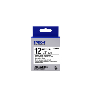 Epson Label Cartridge LK-4WBW, čierna/biela 12mm