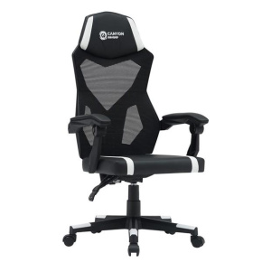Canyon MCH01, Flow, ergonomické herné kreslo, čierno-biele